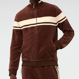 Survêtements d'hiver à capuche en velours 100 % coton, décontractés, surdimensionnés, avec logo personnalisé, taille élastique, pour hommes - Vente en gros OEM de haute qualité - Product Image 5