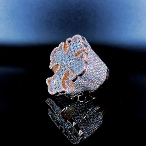 Bague Hip Hop Baguette Croix en Argent Sterling 925 Ice Out VVS Moissanite Bague Personnalisée - Product Image 3