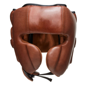 Protector de Cabeza de Boxeo de Cuero Five B, Correa Ajustable para la Barbilla, Protección para las Mejillas, Entrenamiento de Boxeo, Sparring, Competición, MMA, Taekwondo - Product Image 1