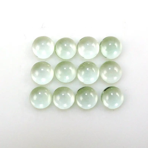 พลอยอเมทิสต์สีเขียวธรรมชาติขนาด6มม. อัญมณีทรงหลวมแบบกลมเรียบ - Product Image 2