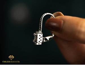 Pendientes de diamantes cultivados en laboratorio con 1 quilate de peso, oro macizo, elegantes, colgantes, joyería fina hecha a mano, regalo de aniversario para mujer - Product Image 4