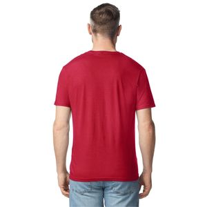 Camiseta de Cuello en V para Hombre, Color Rojo Cereza, Ligera, Suave, Transpirable, Manga Corta, Informal, Básica, Mezcla de Algodón, para Uso Diario - Product Image 3