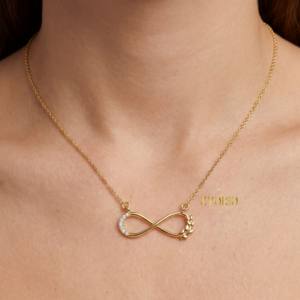 Collar con Colgante de Diamante de Lujo con Símbolo de la Eternidad, Joyería de Plata de Ley 925 para Mujer, Regalo de Novia, Joyería de Moda para Aniversario - Product Image 4