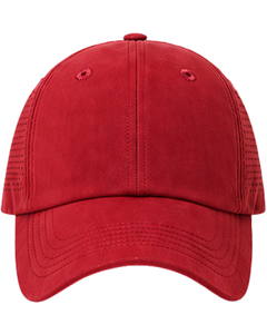 Casquette de baseball sportive rouge vif respirante avec sangle réglable, légère, séchage rapide, pour course en extérieur, gym, usage décontracté, qualité supérieure - Product Image 2