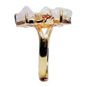 Wedding Wear 925 Sterling <b>Silver</b> Gold Plated Jewelry <b>Opal</b> Tourmaline Gemstone Women Wear Classic <b>Ring</b> - Product Image 3