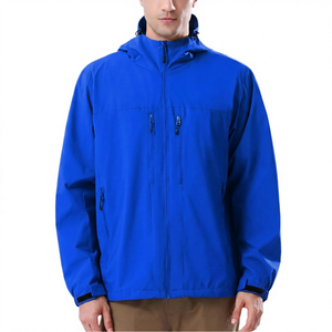 Blouson bomber pour homme, vert olive, à capuche, imperméable, coupe-vent, fermeture éclair, poches avant, vêtements de plein air formels, saison d'automne, coupe régulière - Product Image 3
