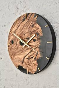 Wood & resin <b>wall</b> <b>clock</b> Unique <b>wall</b> <b>clock</b> Rustic <b>clock</b> Epoxy resin wood Modern home <b>decor</b> Housewarming gift Wedding gift - Product Image 3