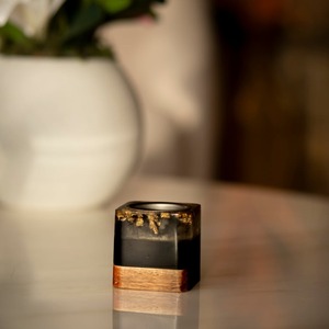 Quemador de Incienso de Madera de Sándalo Negro con Detalles en Oro, Difusor de Bakhoor Ecológico para Decoración del Hogar - Product Image 1