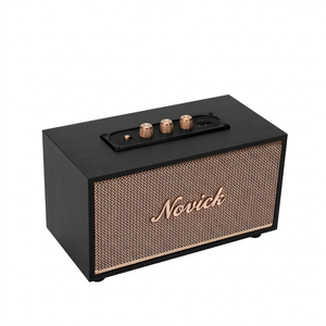 Altavoz <span class=keywords><strong>XM</strong></span>-301 con Acabado de Madera Retro, Subwoofer de 10W con Bajos Potentes, Reproductor de Audio Vintage de Escritorio con Control de Perilla Metálica, Música para el Hogar - Product Image 2