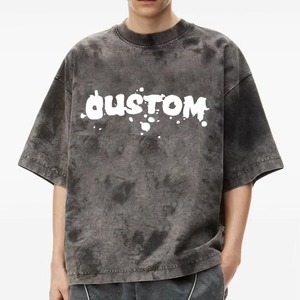 Men’s Casual Slim Fit Stonewashed T-Shirt Polyester Cotton Crew Neck Short Sleeve Tee Available Multiple Sizes for Everyday Wear - Product Image 1