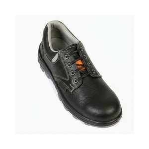 Chaussures de sécurité pour hommes, chaussures de travail en cuir noir, embout en acier, antidérapantes, légères, protectrices, pour l'extérieur, usage quotidien - Product Image 1