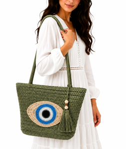 Bolso Tote de Rafia Tejido a Mano de Lujo Personalizado, Bolso de Playa con Borlas y Cuentas de Madera, Bolso de Mano para Mujer, Regalo para el Verano - Product Image 2