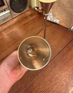 Custom Shiny <b>Silver</b> Cone Shape Handmade Brass Embossed Logo Personalized Durable Candle Stand & <b>Candlestick</b> Holder Home Decor UO - Product Image 3