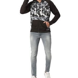 Sweat-shirt à capuche zippé uni pour homme, doux et chaud, veste décontractée de style athlétique avec capuche réglable pour les voyages et les activités de plein air - Product Image 6