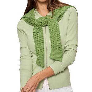 Suéter de punto ajustado para mujer, cuello vuelto, color liso, con cremallera, de Bangladesh - Product Image 3