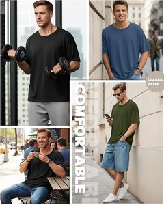 เสื้อยืดโอเวอร์ไซส์ผ้าฝ้ายแท้ 100% น้ำหนัก 220 กรัม พิมพ์ลายตามสั่งที่ไหล่ สไตล์ฮิปฮอป ไซส์ใหญ่พิเศษ ผ้าฝ้ายแท้ 100% ทรงบ็อกซี่ สำหรับผู้ชาย - Product Image 4
