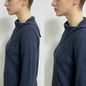 Pull en tricot pour femme, nouveau design, col tricoté, manches longues, décontracté - Product Image 4