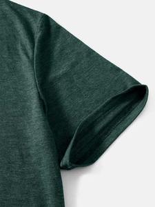 Nuove T-shirt da uomo casual a maniche corte girocollo in maglia, tinta unita, 100% cotone, personalizzabili con stampa rapida - Product Image 2