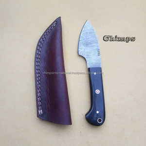 Cuchillo de caza de acero de Damasco forjado a mano cuchillo desplumador todos los días llevar cuchillo de hoja fija mango de madera alta visibilidad en Stock - Product Image 2
