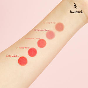 TROISTOUCH Make Mood Velvet Lipstick 01 Cosy Beige, rouge à lèvres coréen en velours doux, maquillage pour les lèvres au fini lisse et longue tenue - Product Image 2