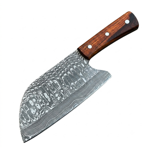 Cuchillo de Cocina Hecho a Mano de Acero de Damasco |   Cuchillo de Chef de Acero Inoxidable para Picar, Cortar y Rebanar - Product Image 1