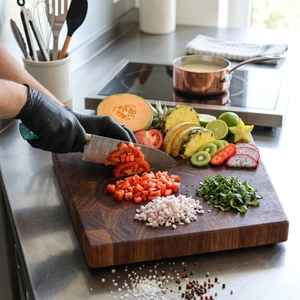 Cuchillo de Cocina Artesanal de Acero de Damasco con Hoja Fija y Mango de Resina de Madera, Cuchillo Culinario, Venta al por Mayor, Proveedor Directo de Fábrica - Product Image 5
