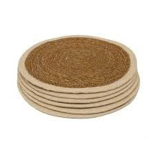 Cordes naturelles artisanales en herbe de laitue, jonc de mer et paille pour la décoration - Product Image 5