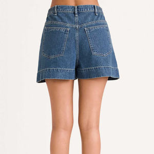 Shorts de Mezclilla de Alta Calidad para Mujer, Estilo Urbano, con Múltiples Bolsillos, Color Sólido, Ajuste Cómodo, Transpirables y Ecológicos - Product Image 5