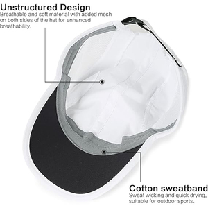 Gorra de Béisbol Blanca Unisex de 6 Paneles, Malla Ajustable, Transpirable, Informal para Exteriores, Primavera/Verano, Talla Adulto - Product Image 3