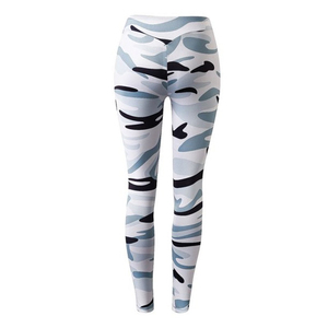 Leggings de yoga camouflage taille haute longueur intégrale en Spandex et Polyester, respirants, avec taille élastique - Product Image 5