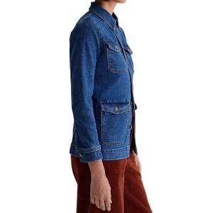 Chaqueta Vaquera Transpirable Personalizada para Mujer, Mangas Largas, Temporada Otoño-Invierno, Talla XL, Algodón Sólido, Servicio OEM, Chaquetas Vaqueras 2026 - Product Image 3