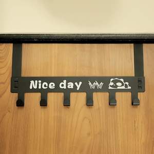 Solitude Heavy Duty Carbon Steel Over Door Hanger for Cloths, Drill Free Door Hanging <b>Hooks</b> for Bathroom, Bedroom, <b>Kitchen</b> | - Product Image 3