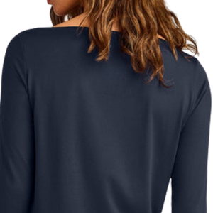 Chemisier décontracté à manches longues pour femme, col bateau, extensible, doux, confortable, léger, pour le quotidien et les activités sportives, tendance - Product Image 4