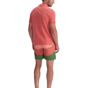 Polo en coton à manches courtes Coral, coupe classique, couleur unie, piqué tricoté, respirant, design décontracté - Product Image 2