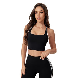 เสื้อชั้นในกีฬาคุณภาพสูงแบบเปิดหลัง เซ็กซี่ ยืดหยุ่นสูง สำหรับผู้หญิง ออกแบบพิเศษแบบไร้สายรัดหลัง เหมาะสำหรับออกกำลังกาย วิ่ง และฟิตเนส - Product Image 4