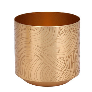 Recipiente metálico para velas con diseño exótico, tarro metálico clásico personalizado para velas, resistente al calor, ecológico, duradero, con acabado mate y logotipo personalizado. - Product Image 2