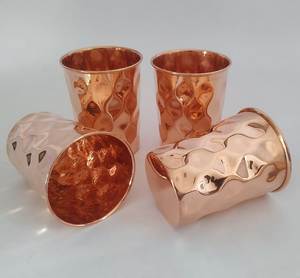 Vaso de cobre hecho a mano con borde de cuentas para el hogar, precio al por mayor - Product Image 5