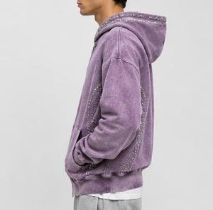Sweat à capuche unisexe zippé, décontracté, coupe classique, en molleton bouclette lavé et respirant, anti-boulochage, couleur unie, style hiver - Product Image 5