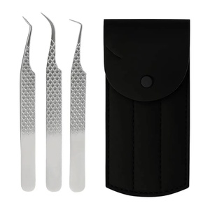Precision Stainless Steel Anti-Static Eyelash Tweezers Smooth Tip Volume False Lash Application 10mm Pointed - Product Image 6