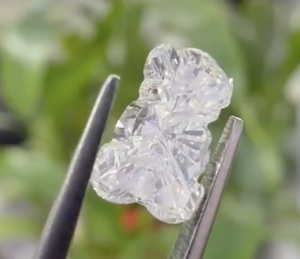 เพชรรูปหมีเท็ดดี้ ทรงแฟนซี คัทแบบสั่งทำพิเศษ สี D ได้รับการรับรอง สำหรับทำเครื่องประดับ โดย RAAMAA - Product Image 2