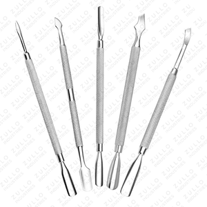 Professional 5 Piece Stainless Steel Cuticle Pusher Set Custom Color OEM Private Label Nail Cleaner and Cuticle Care <b>Tools</b> - Product Image 2