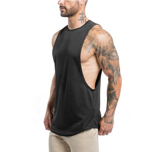 Oem Mens Y <b>Back</b> Tank <b>Top</b> Breathable Casual <b>Low</b> Price Custom Print Cotton Stringer Gym Fitness Singlet Workout Muscle - Product Image 2