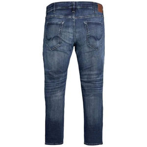 Men's Regular Fit Mid <b>Waist</b> Denim <b>Jeans</b> Wholesale Custom Logo Print OEM Service Breathable Straight High Street Style - Product Image 2