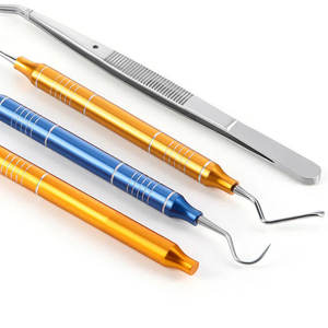 Dental Instruments <b>Kit</b> Manual Stainless Steel Mirror <b>Polish</b> Scraper Mouth Mirror Tweezer Probe 4pcs/Set 2026 By Grip Surgical - Product Image 3