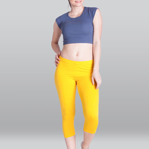 Leggings Capri Femme Taille Haute Nouveau Design pour Gym, Fitness et Course à Pied – Couleur Unie Tendance – Service OEM - Product Image 5