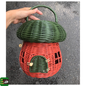 Ornements de Noël en rotin faits à la main, décorations rustiques en osier naturel pour les présentoirs d'arbres de Noël et la mise en scène des fêtes, Vietnam - Product Image 6