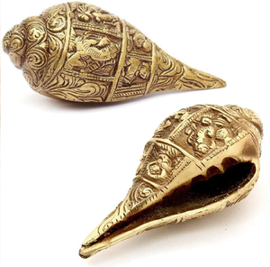 ชังค์ทองเหลืองพรีเมียมแกะสลักรูปพระวิสุทธิ์รูปวิสุทธารุปะ จำหน่ายในราคาขายส่ง - Product Image 4