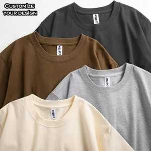 T-shirt personnalisé pour homme 100 % coton, style décontracté, manches courtes, coupe ample, impression sérigraphique, anti-boulochage, 220 grammes, vierge - Product Image 2