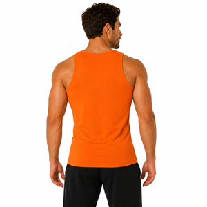 Camiseta sin mangas de algodón acanalado para hombre, cuello redondo, para entrenamiento atlético, culturismo, gimnasio, ropa deportiva suave, venta al por mayor - Product Image 2