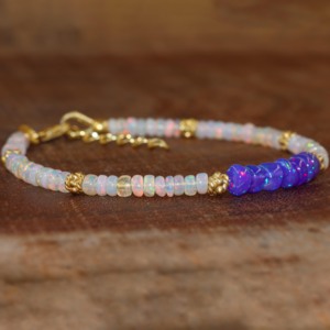 Dual Gemstone Beads <b>Bracelet</b> Natural Stone <b>Beaded</b> <b>Bracelet</b> Dainty Stretch <b>Bracelet</b> Women Fashion Jewelry - Product Image 3